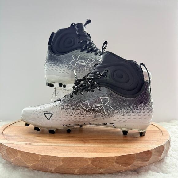 Under Armour Spotlight Lux MC‎ 2.0 football cleats Sz 13 Black White New main image 8